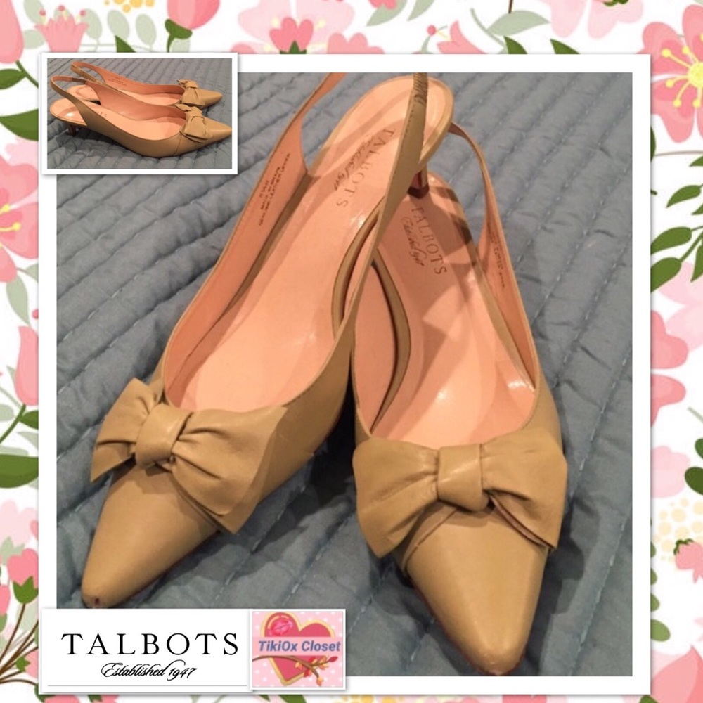 💐Talbots- Size 8.5 Sage Green/ kitten heels.💐